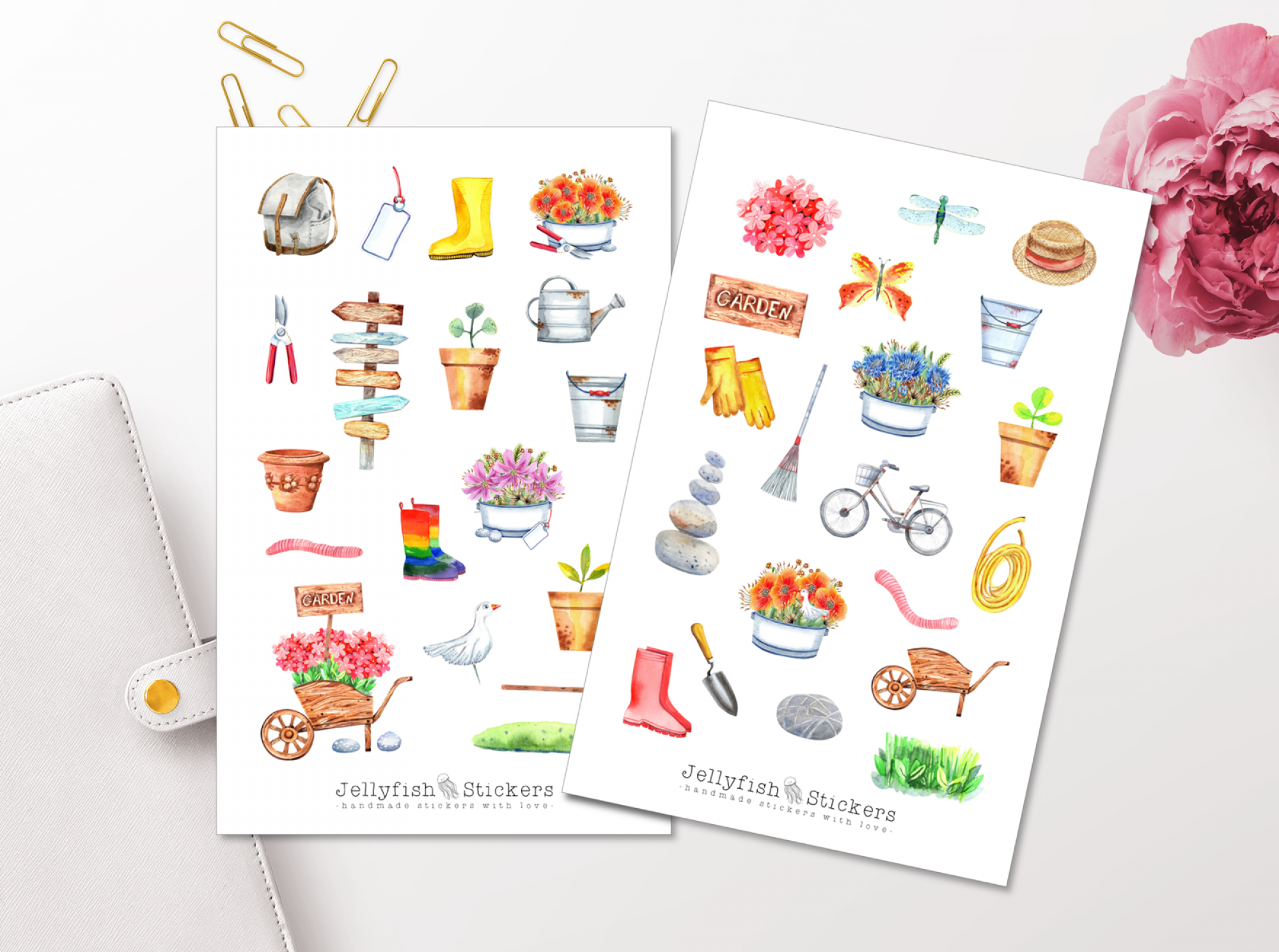 Gartenarbeit Sticker Set